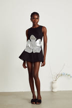 Maëlys aplike mini elbise