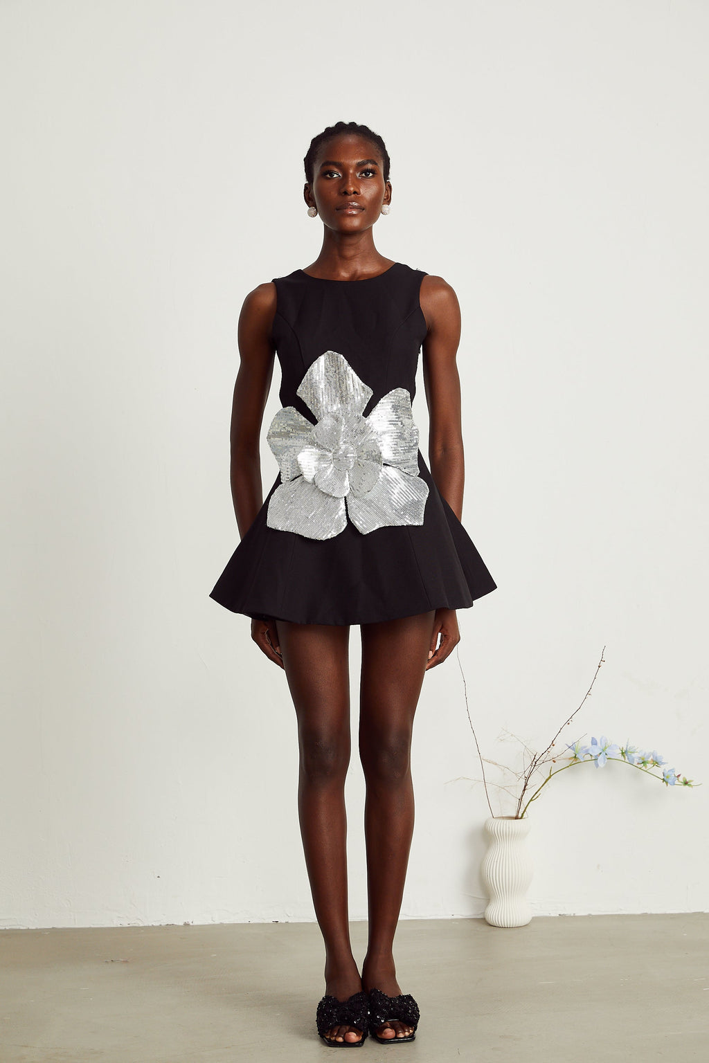 Maëlys aplike mini elbise