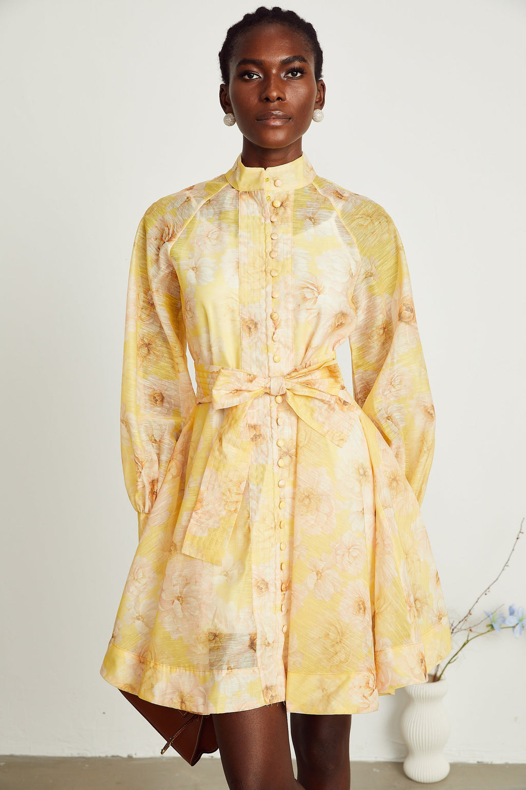 Pénélope kuşaklı mini elbise