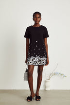 Rachel kristal mini elbise