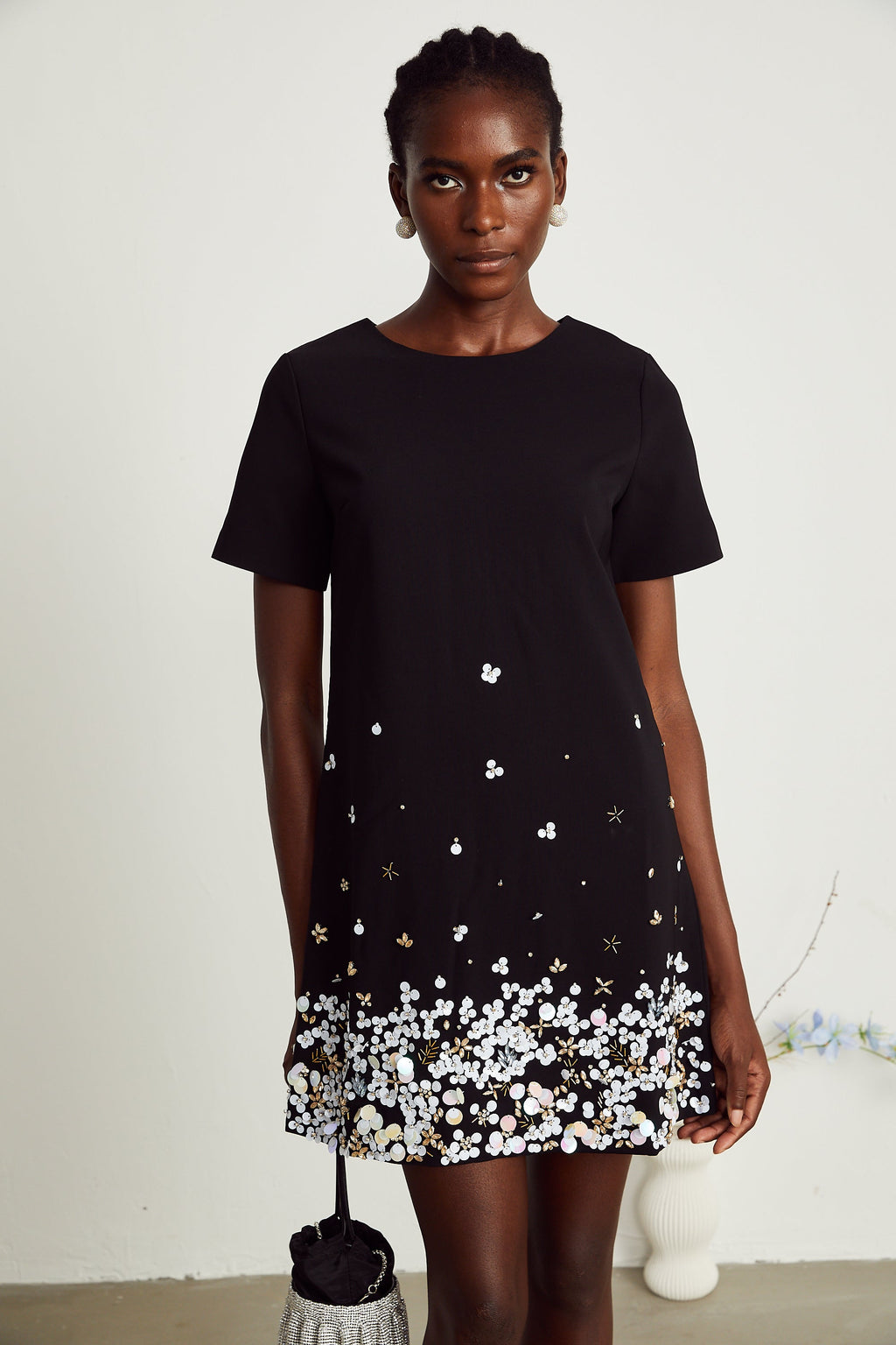 Rachel kristal mini elbise