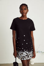 Rachel kristal mini elbise