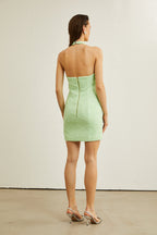 Hélène bağlamalı mini elbise