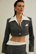 Karine blazer ceket ve etek takım