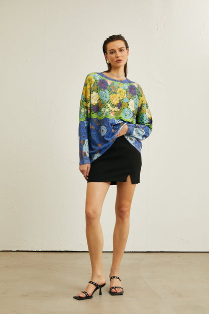 Nuria desenli kazak
