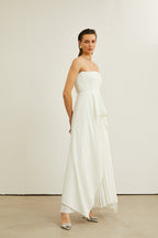 Vanessa pileli maksi elbise