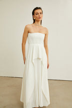 Vanessa pileli maksi elbise