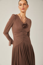 Jacqueline dantel maksi elbise