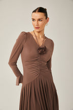 Jacqueline dantel maksi elbise