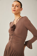 Jacqueline dantel maksi elbise