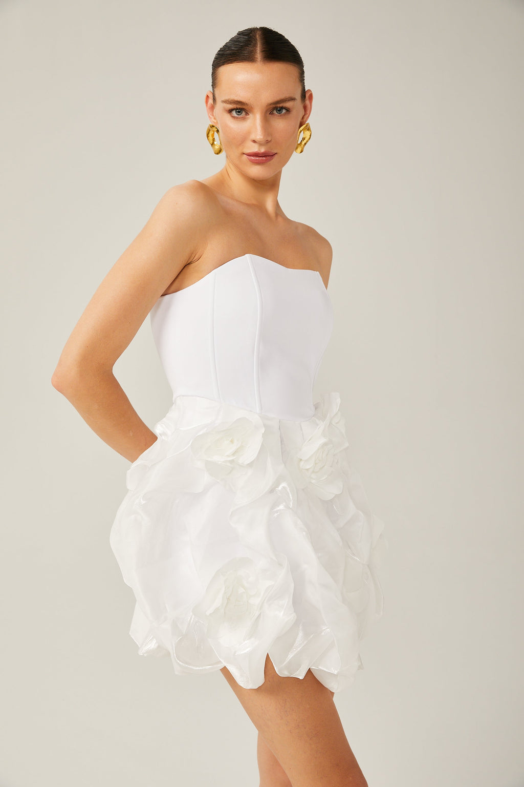 Thérèse 3D korse mini elbise