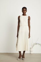 Léocadie inci midi elbise