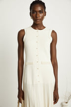 Léocadie inci midi elbise