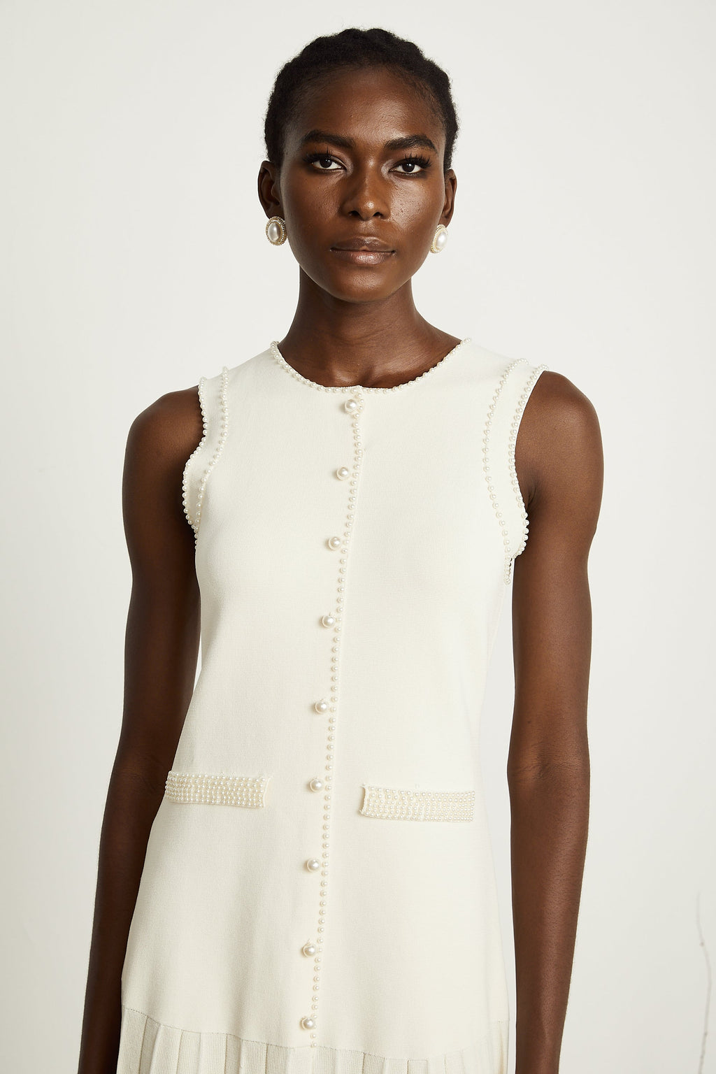 Léocadie inci midi elbise