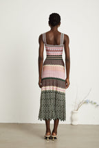 Daphné örgü midi elbise