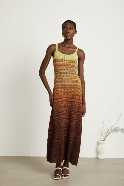 Delphine örme midi elbise