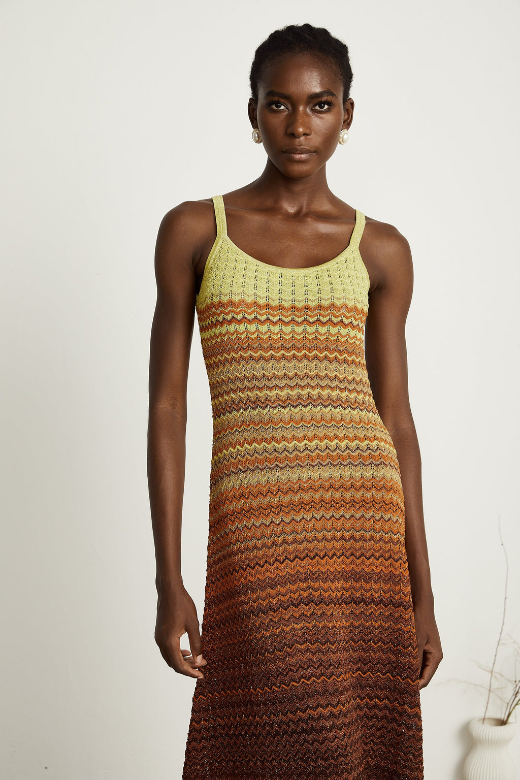 Delphine örme midi elbise