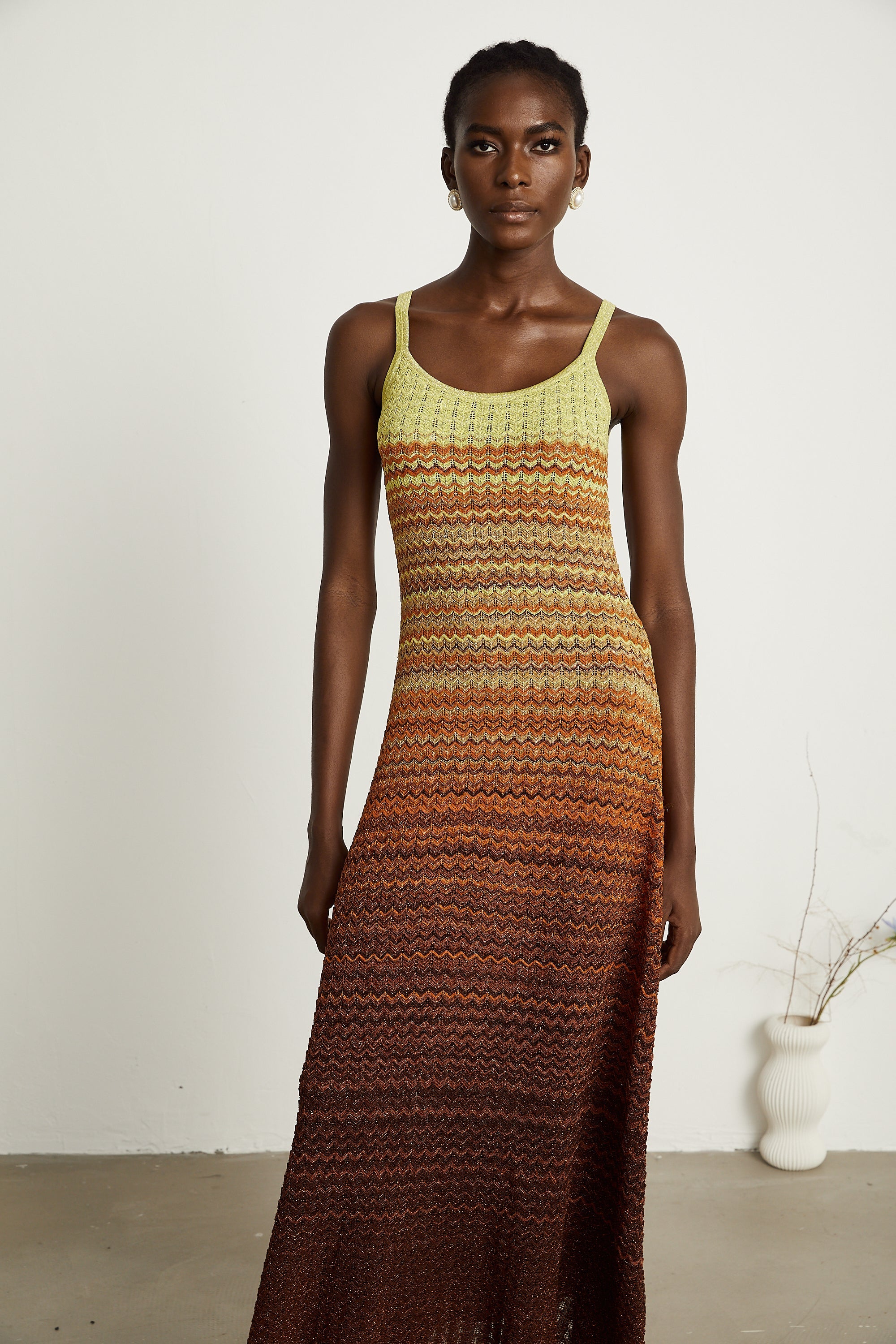 Delphine örme midi elbise