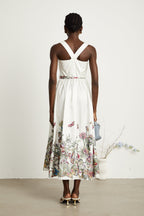 Isabeau kelebek midi elbise