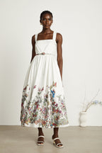 Isabeau kelebek midi elbise