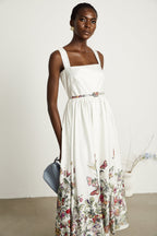 Isabeau kelebek midi elbise