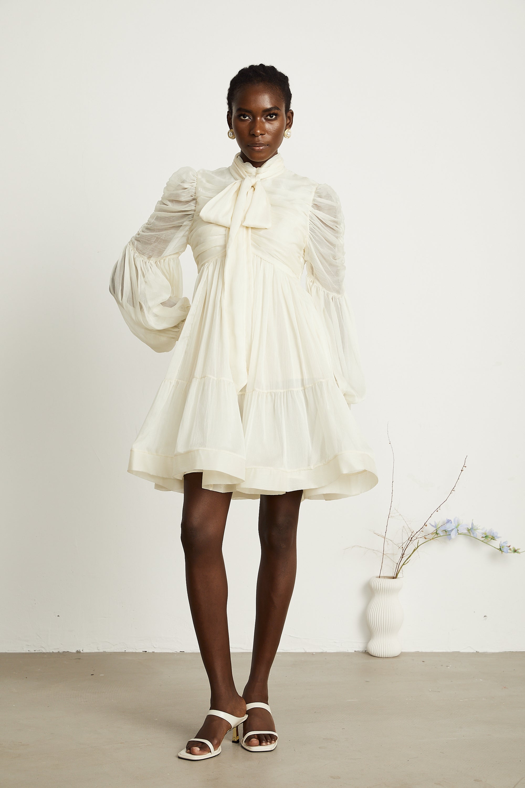 Thibaulte tül mini elbise