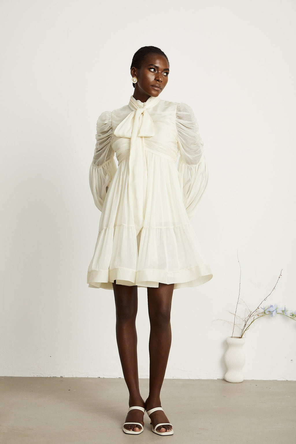 Thibaulte tül mini elbise