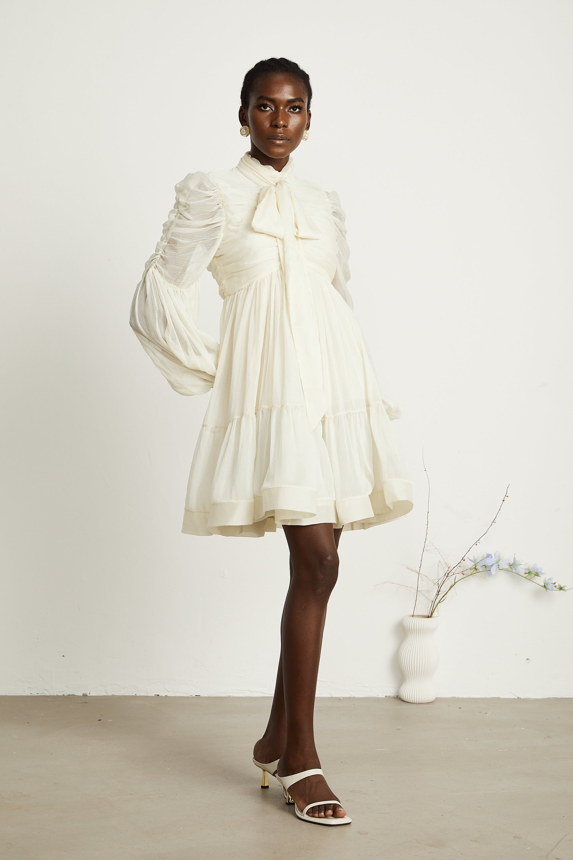 Thibaulte tül mini elbise