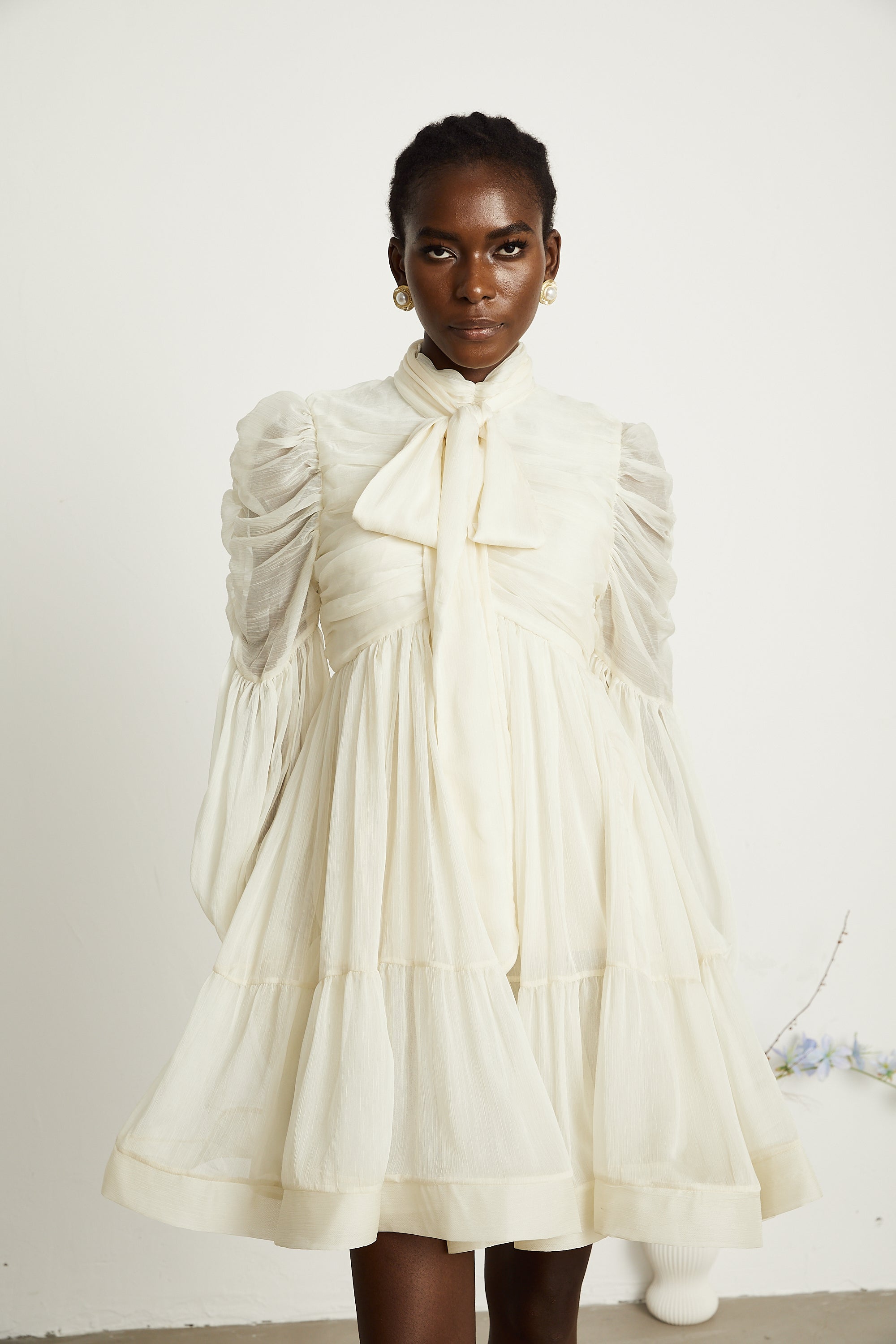 Thibaulte tül mini elbise