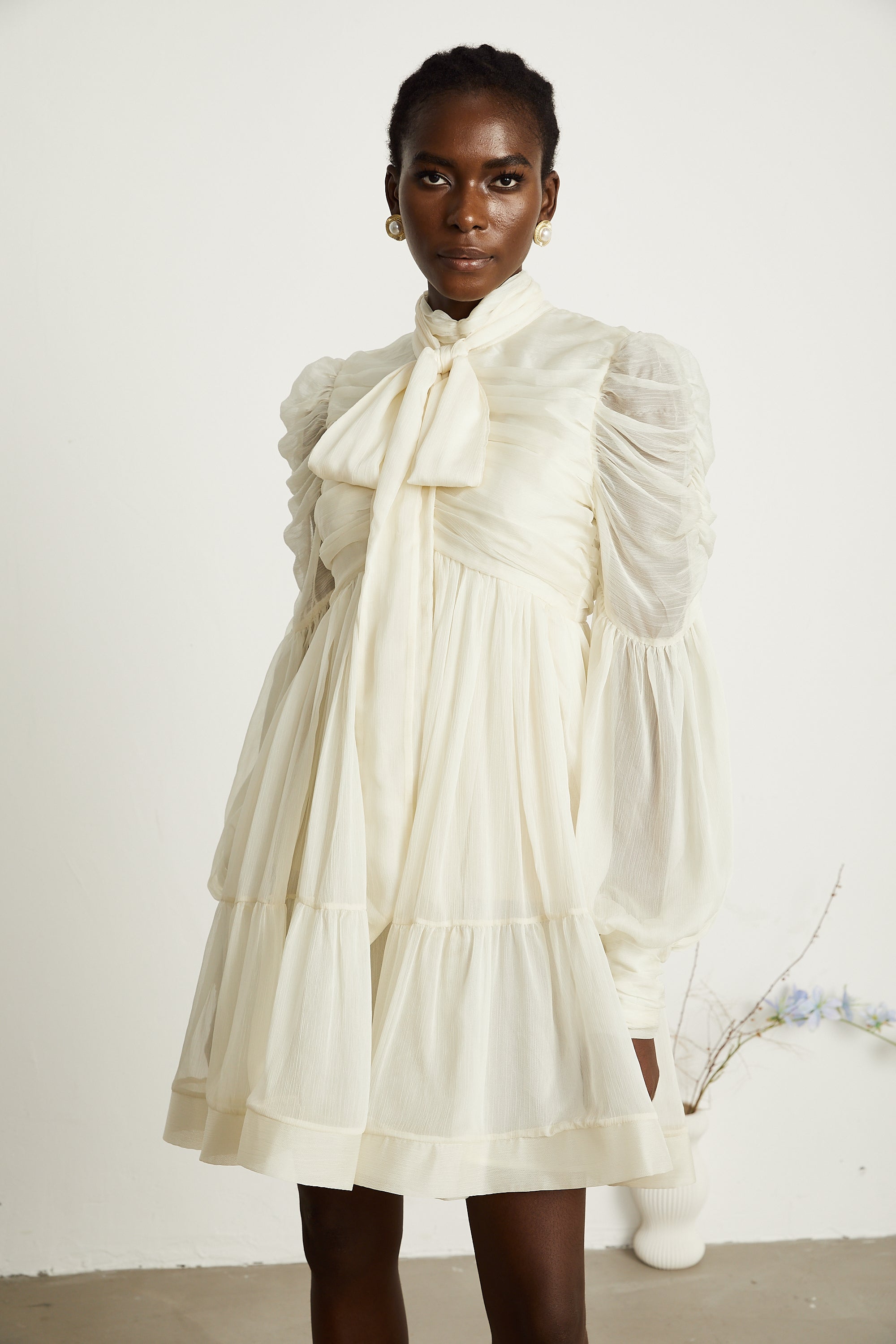 Thibaulte tül mini elbise