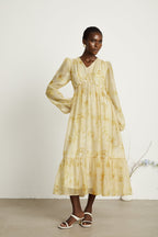 Vanessa shell midi elbise