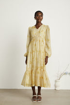 Vanessa shell midi elbise