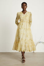 Vanessa shell midi elbise