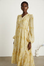 Vanessa shell midi elbise