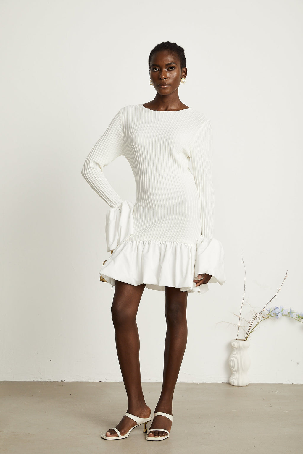 Gabriela örgü mini elbise