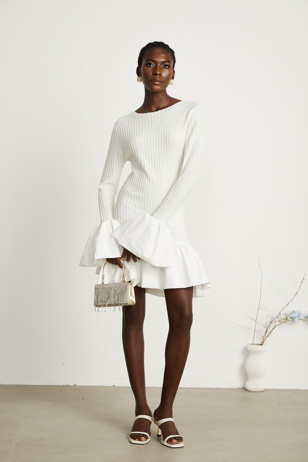 Gabriela örgü mini elbise