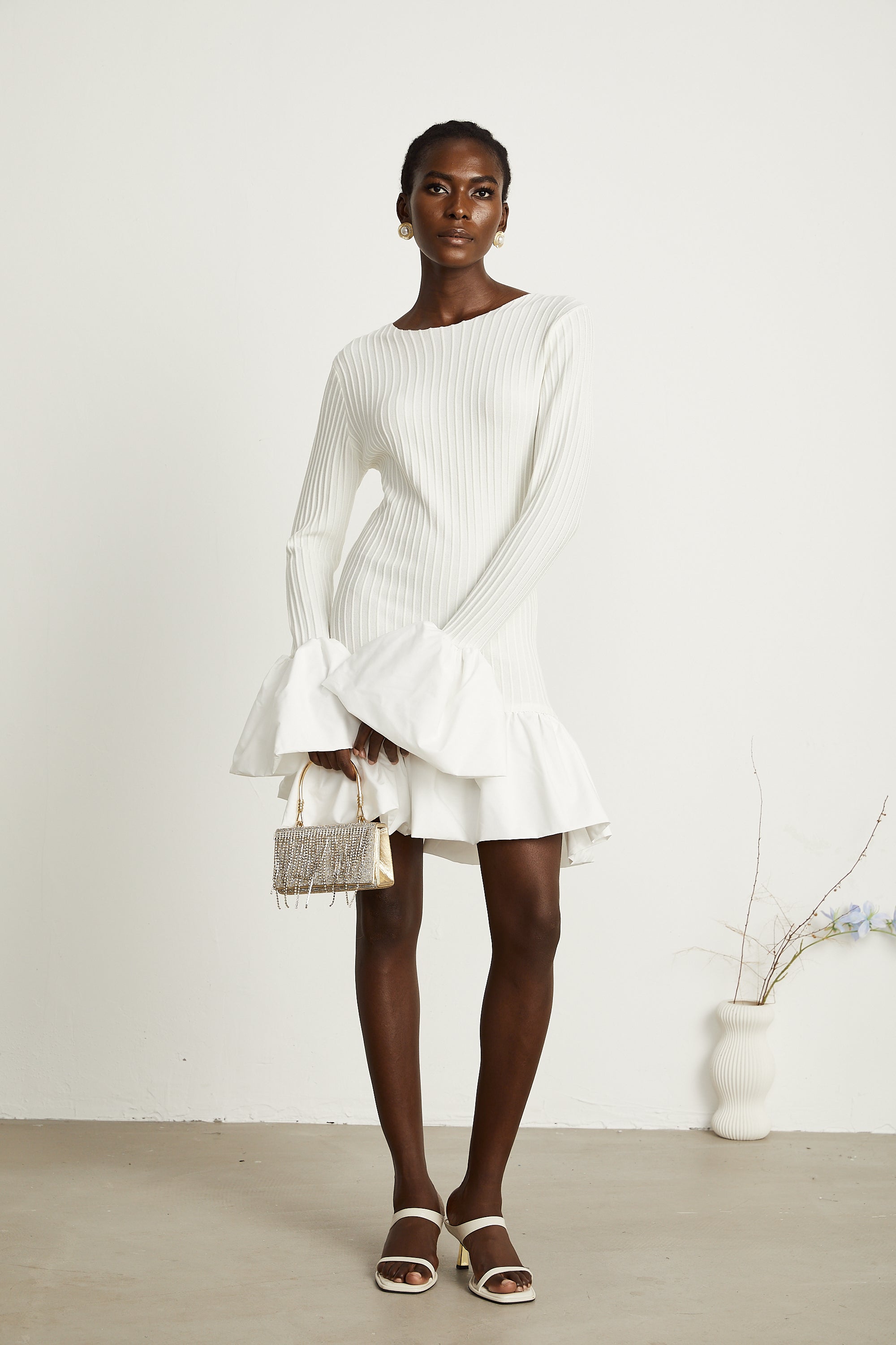 Gabriela örgü mini elbise