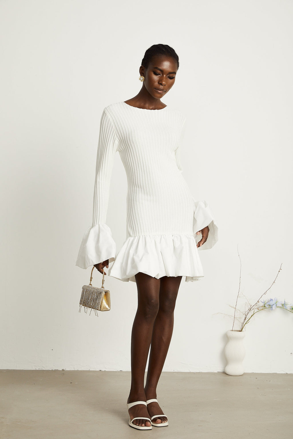 Gabriela örgü mini elbise