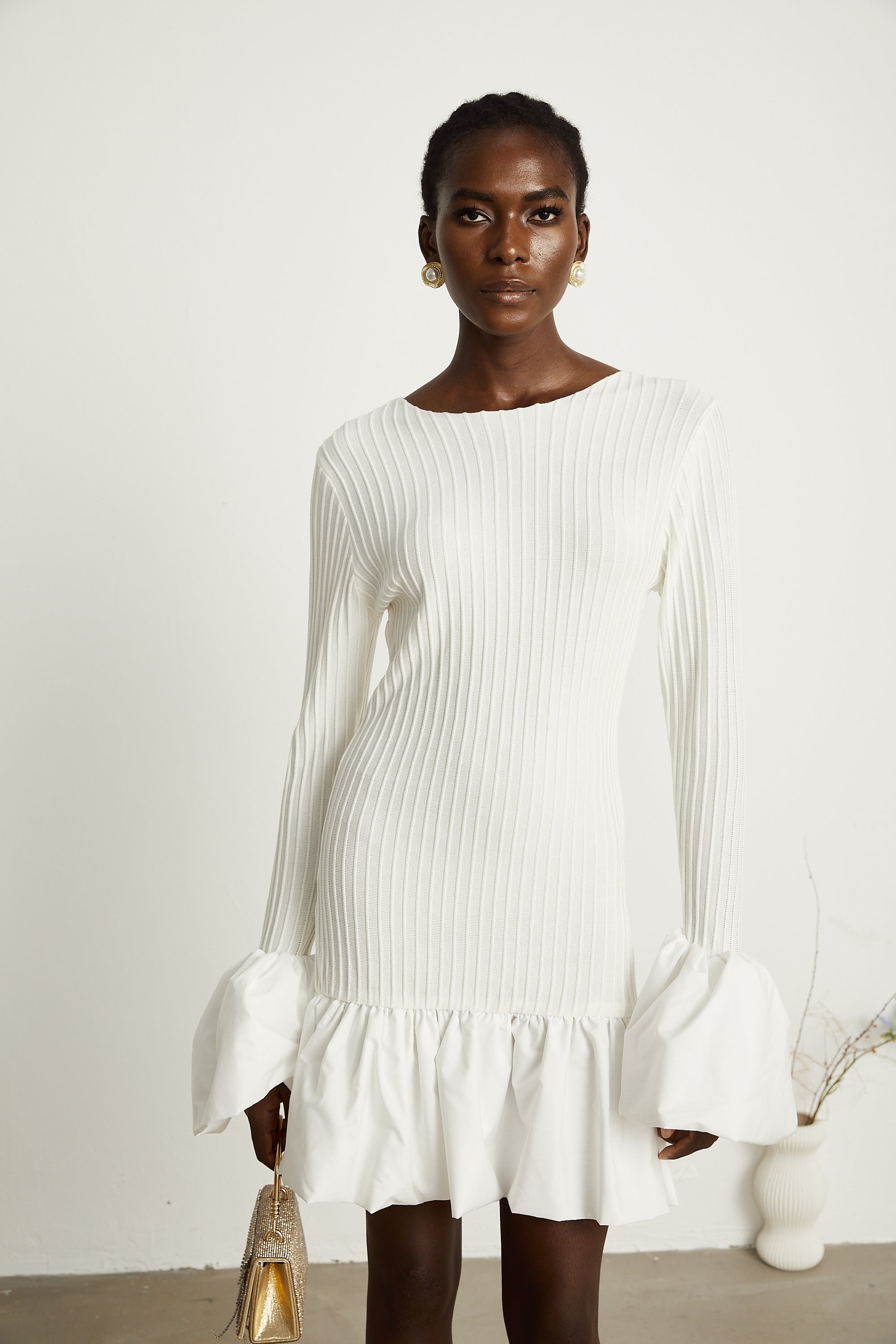 Gabriela örgü mini elbise