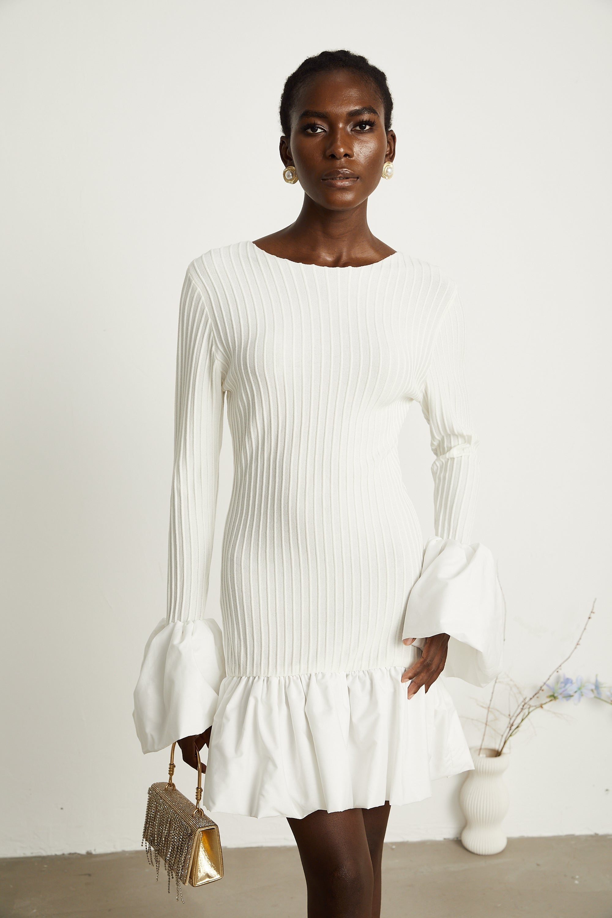 Gabriela örgü mini elbise