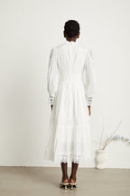 Severine dantel midi elbise