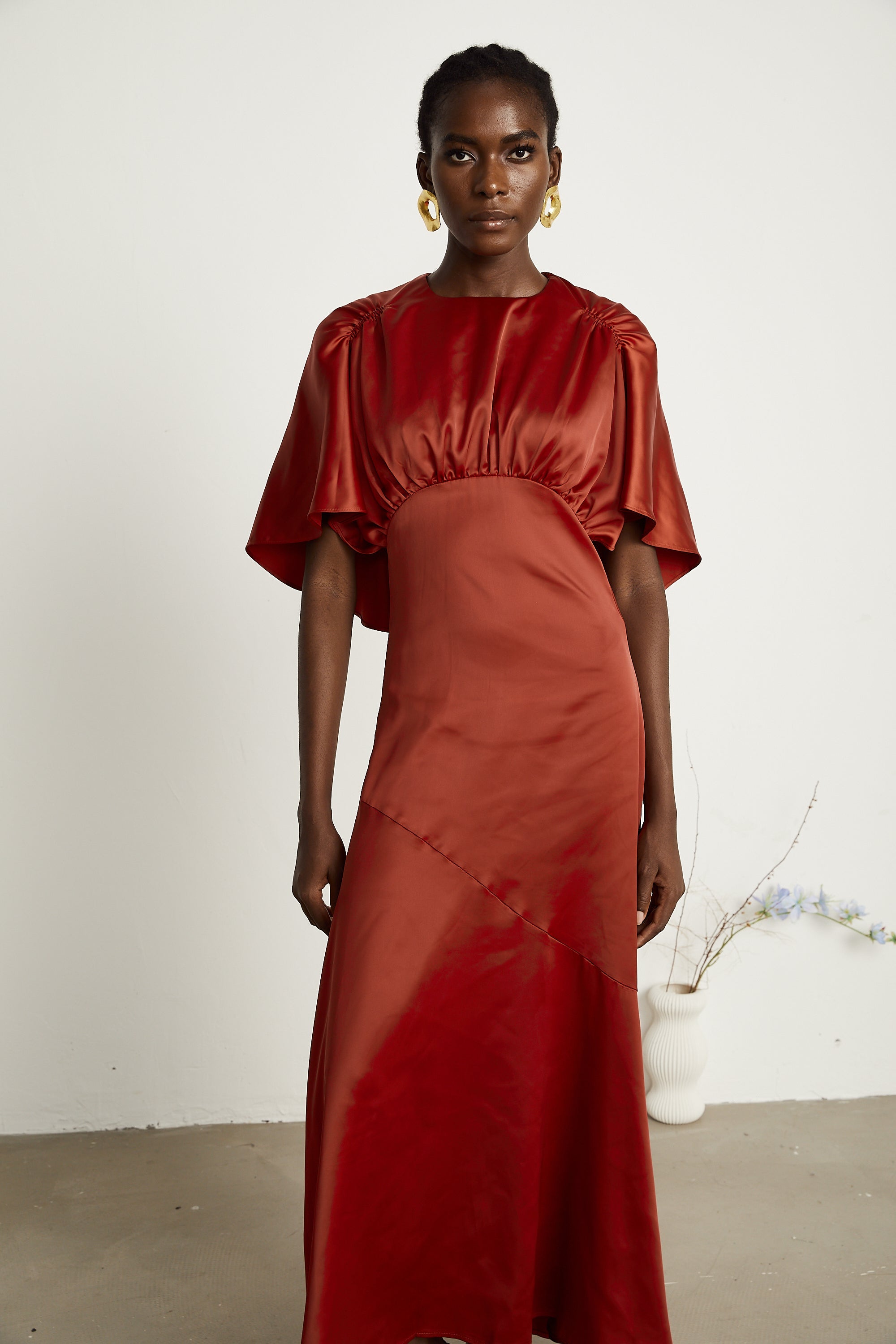 Zoé pelerin maksi elbise