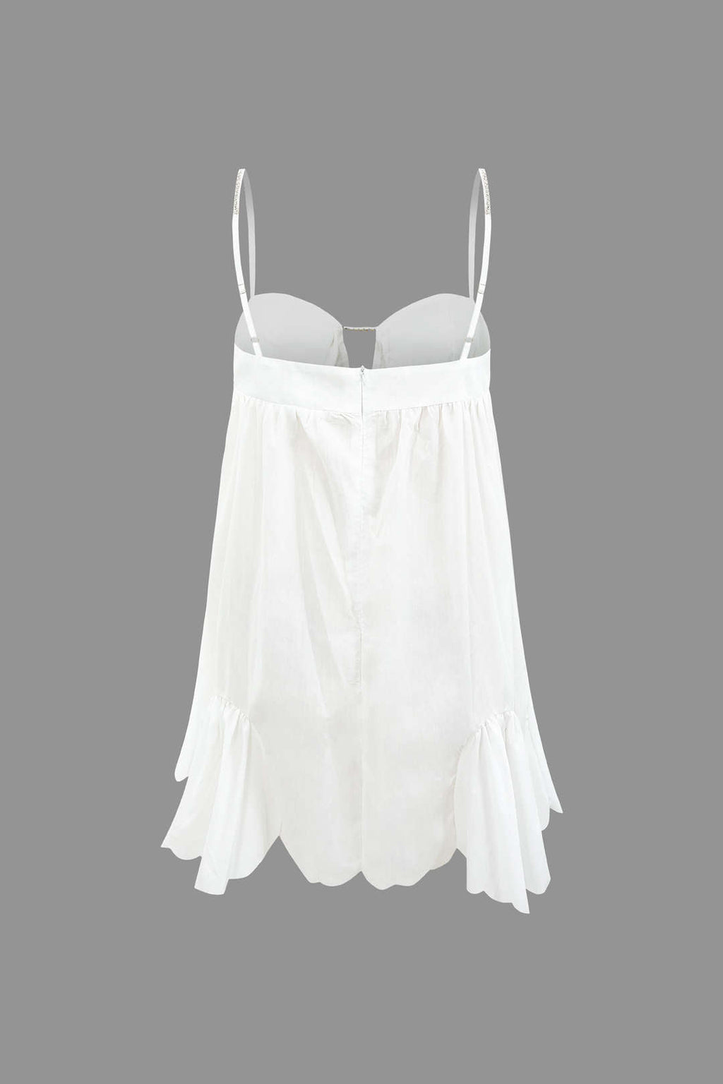 V-Yaka Taş Detaylı Mini Elbise