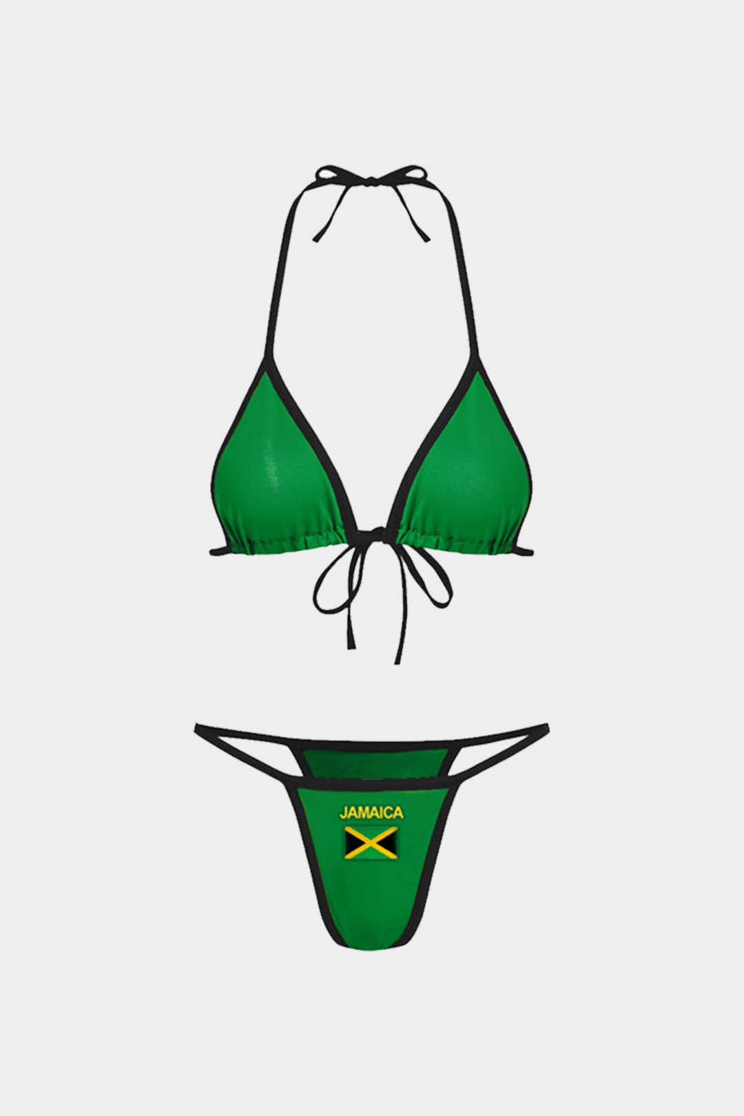 Nakışlı Kontrast Bikini Takımı