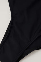 Karın Toparlayıcı Düz Renk Halter Yaka Bağlamalı Kesik Detaylı Tek Parça Mayo