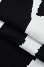 Kontrast Triko Uzun Kollu midi Elbise