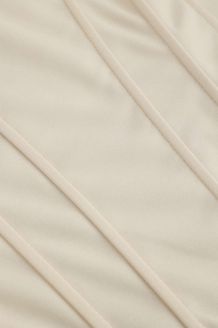 Fermuarlı Bağlamalı Korseli Bel Tank Top