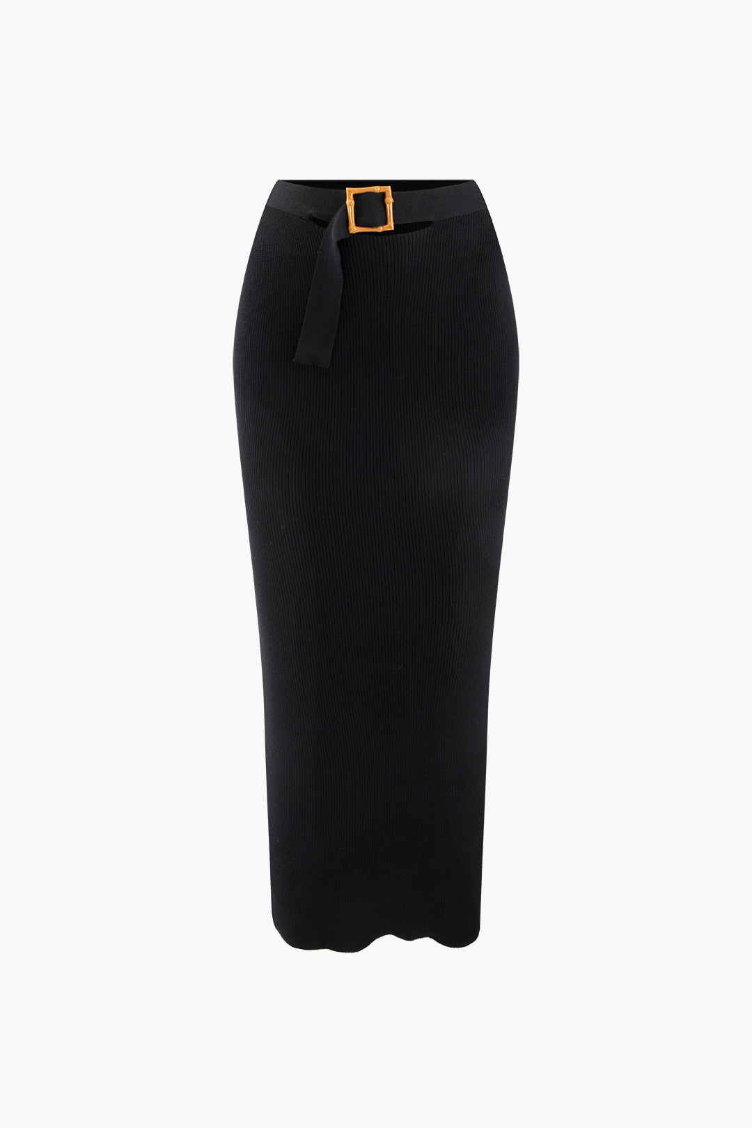 Sima Crop Top ve Tokalı Midi Etek Takım