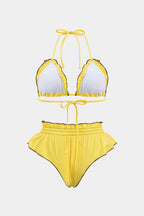 Fırfırlı Büzgülü Bikini Takımı