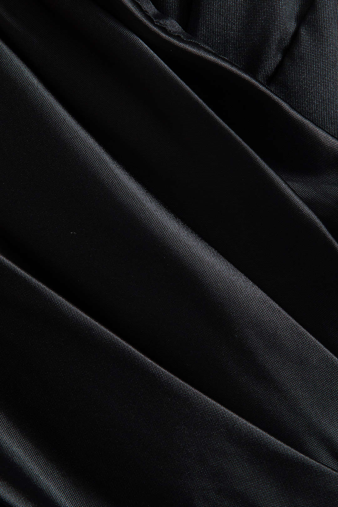 Saten Düğmeli Cep Detaylı Straplez Mini Elbise